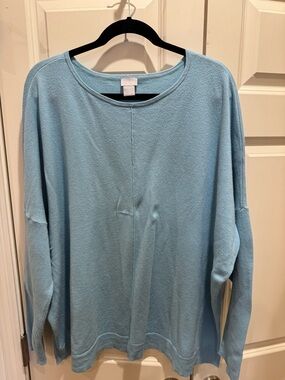 Chico's Sky Blue Knit Pullover Sweater